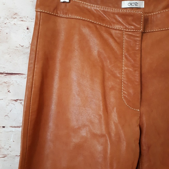 NWD Cache Toffee Brown Leather Pants - Picture 3 of 8
